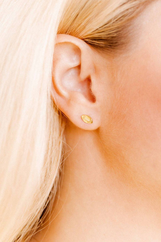 Football- Screwback Stud Earrings