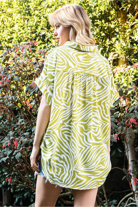 Zesty Zebra Button Up (S-3XL)