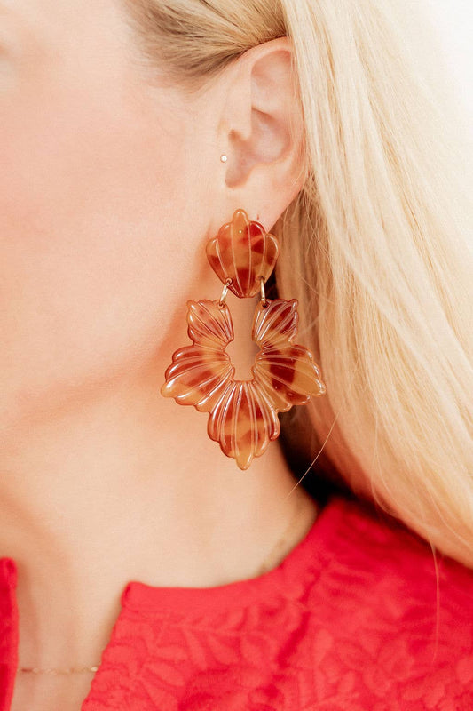 Caramel- Michelle Statement Earrings
