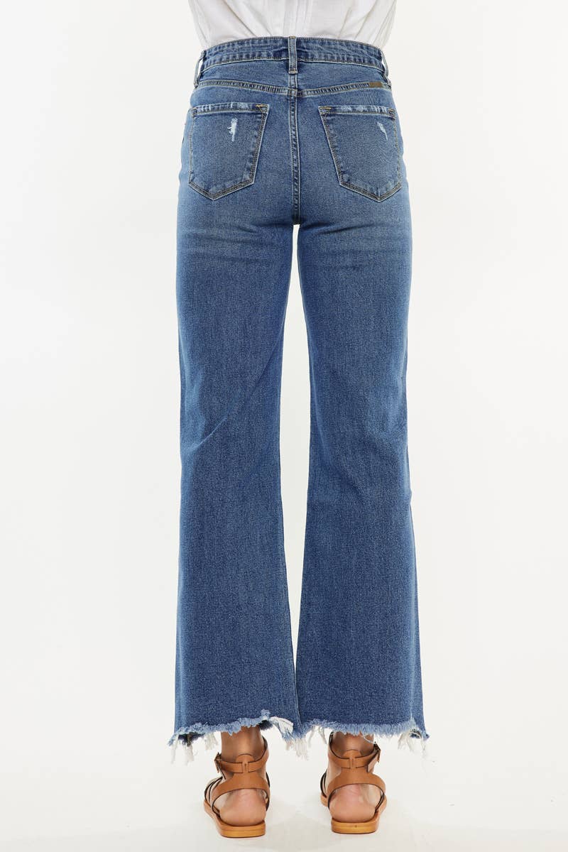 High Rise Slim Wide Leg- Kan Can