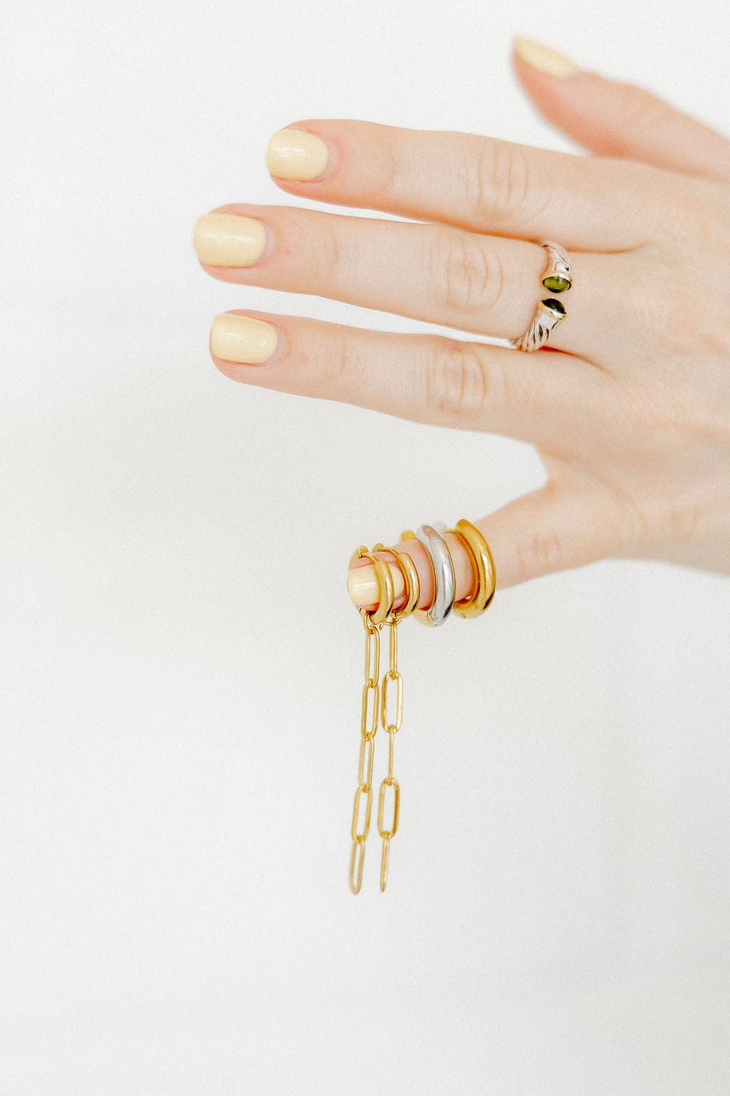 Palmer Paperclip Huggie Charm Earrings