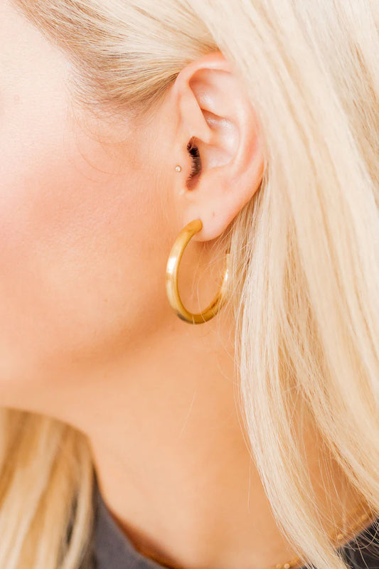 Avery Earrings - Gold Hoop