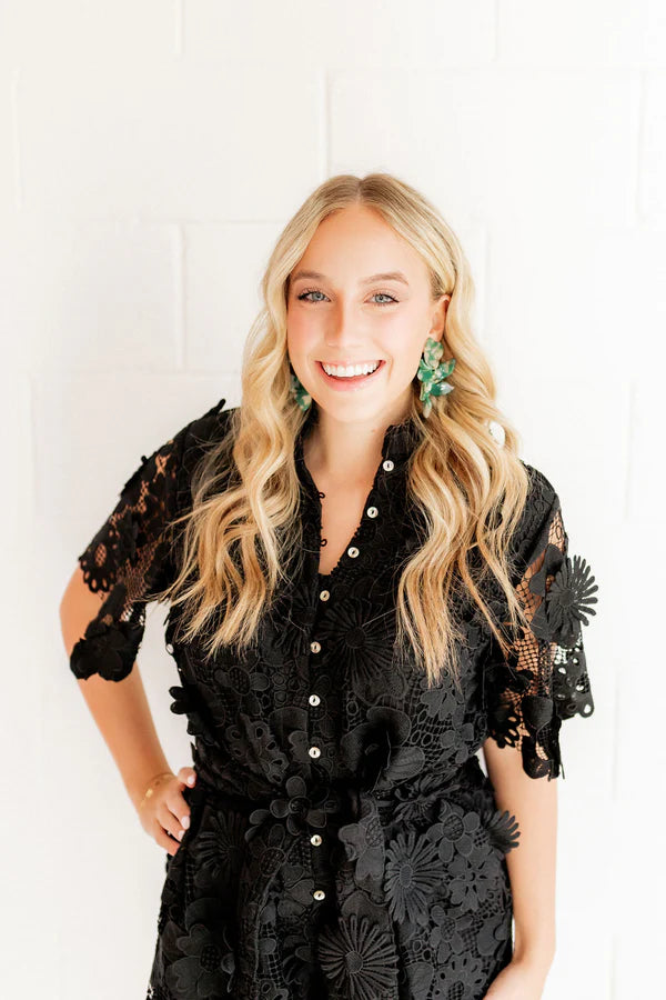 Alpine Green- Flora Statement Earrings