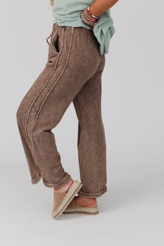 So Comfy Wide Leg Full Pant - Mocha (S-XL)