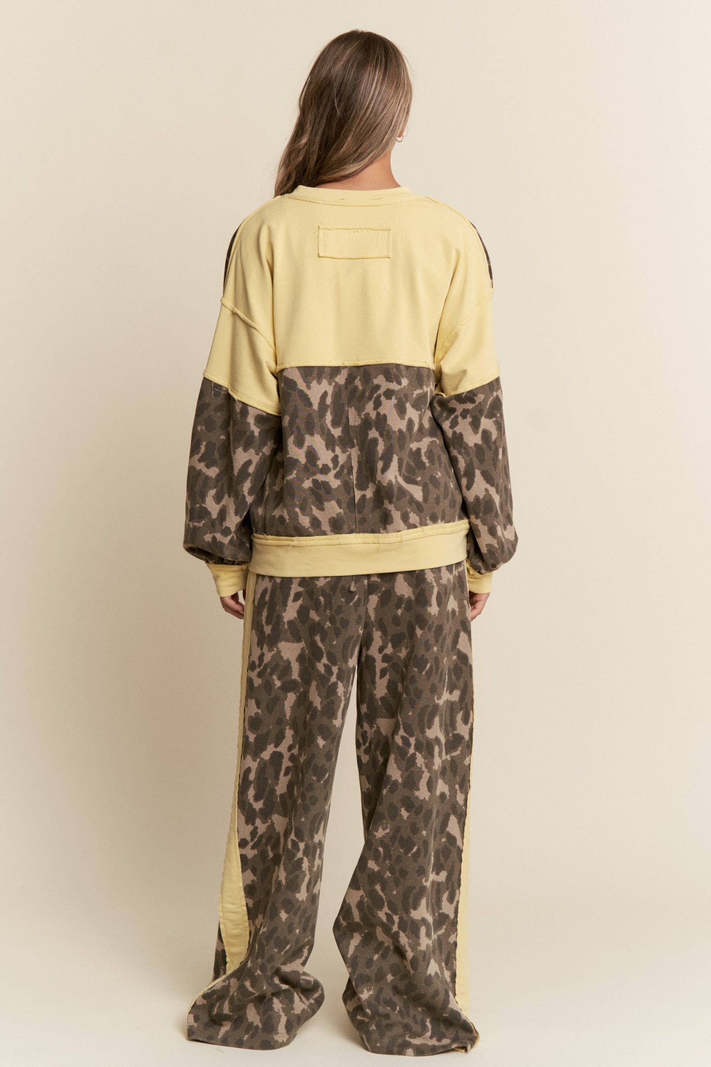 Leopard and Olive V Neck Sweater