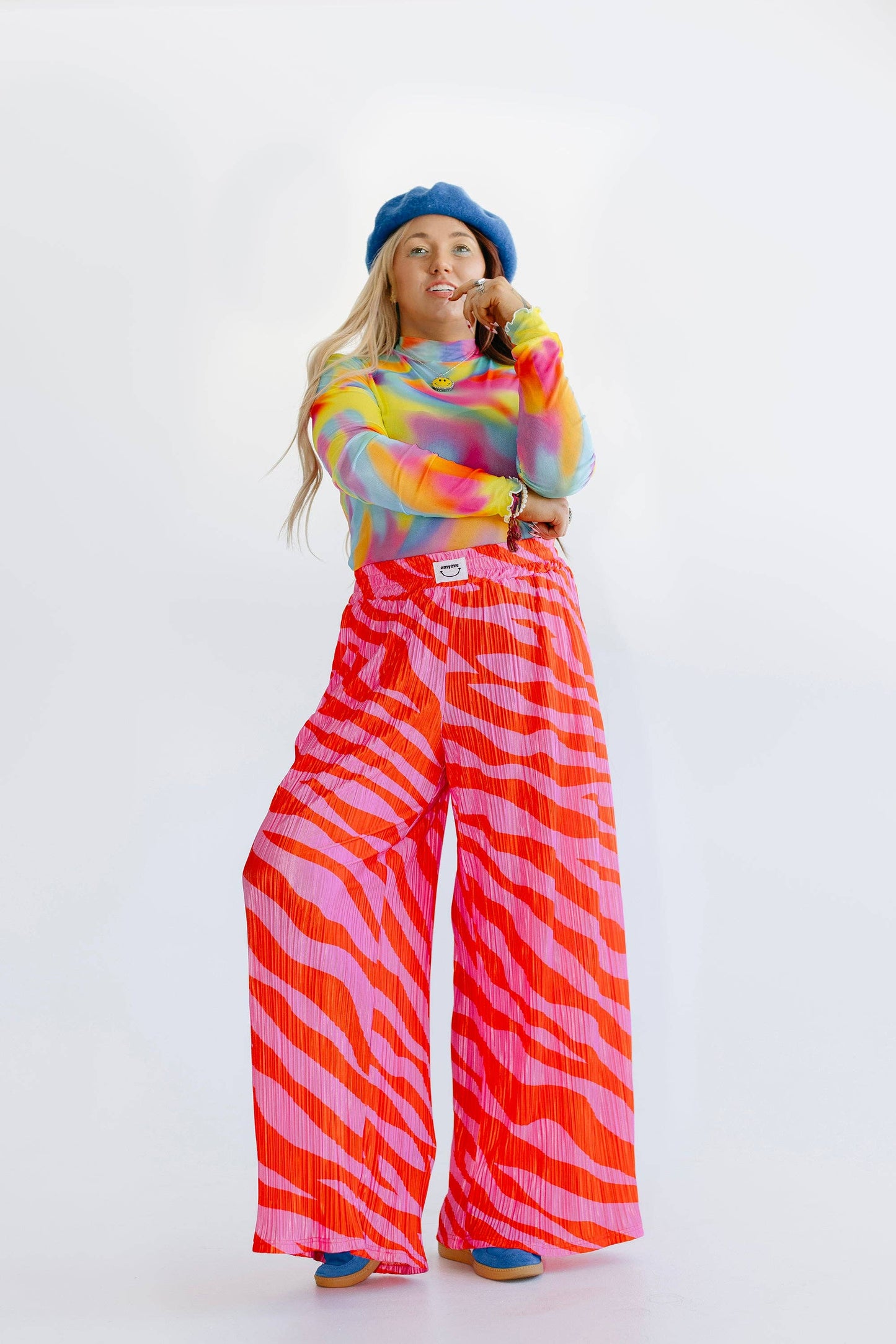 Zebra Plissé Pants (S-3X)