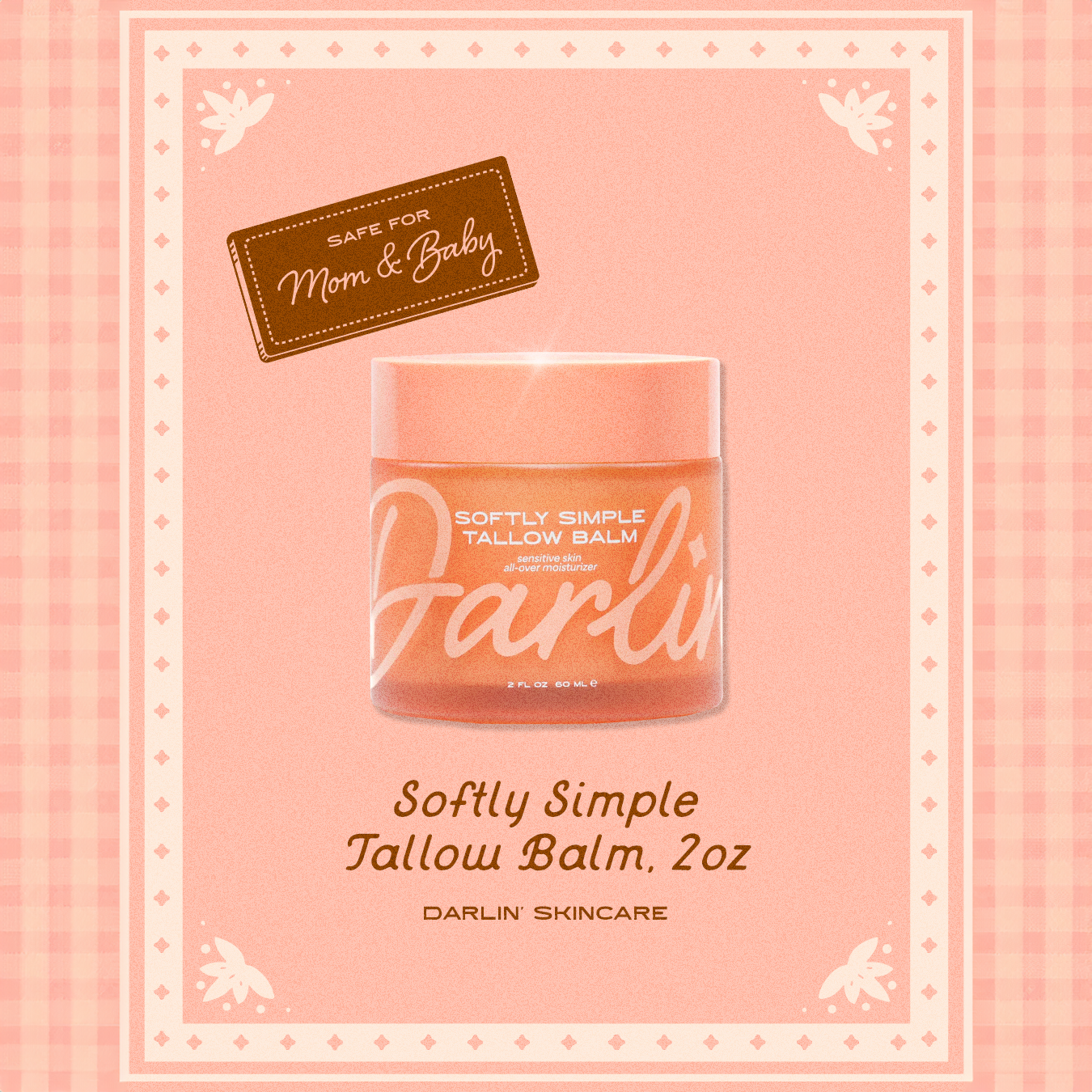 Unscented Tallow Moisturizer - Sensitive Skin, Baby Skincare