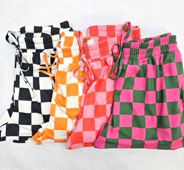 Checkered Shorts- Pink and Red (S-3XL)