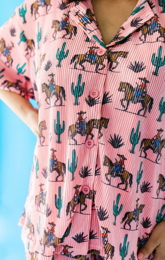 Rebel Rose Plisse Pant Set (XS-3XL)