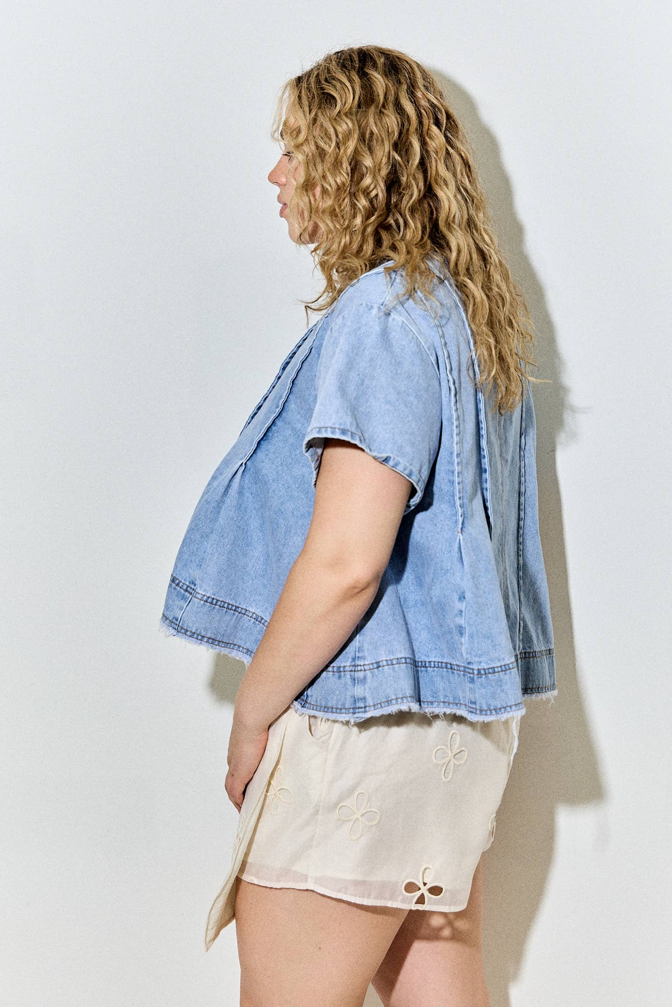 Denim Top- Black (S-3XL)
