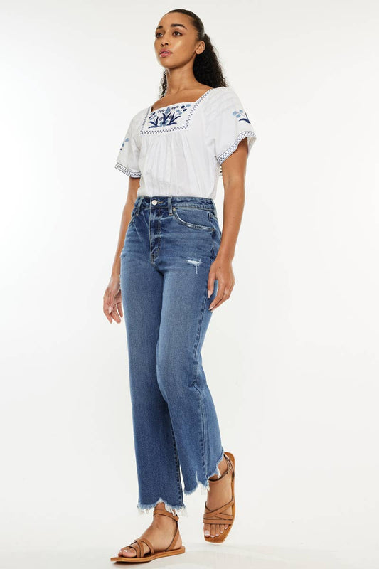 High Rise Slim Wide Leg- Kan Can