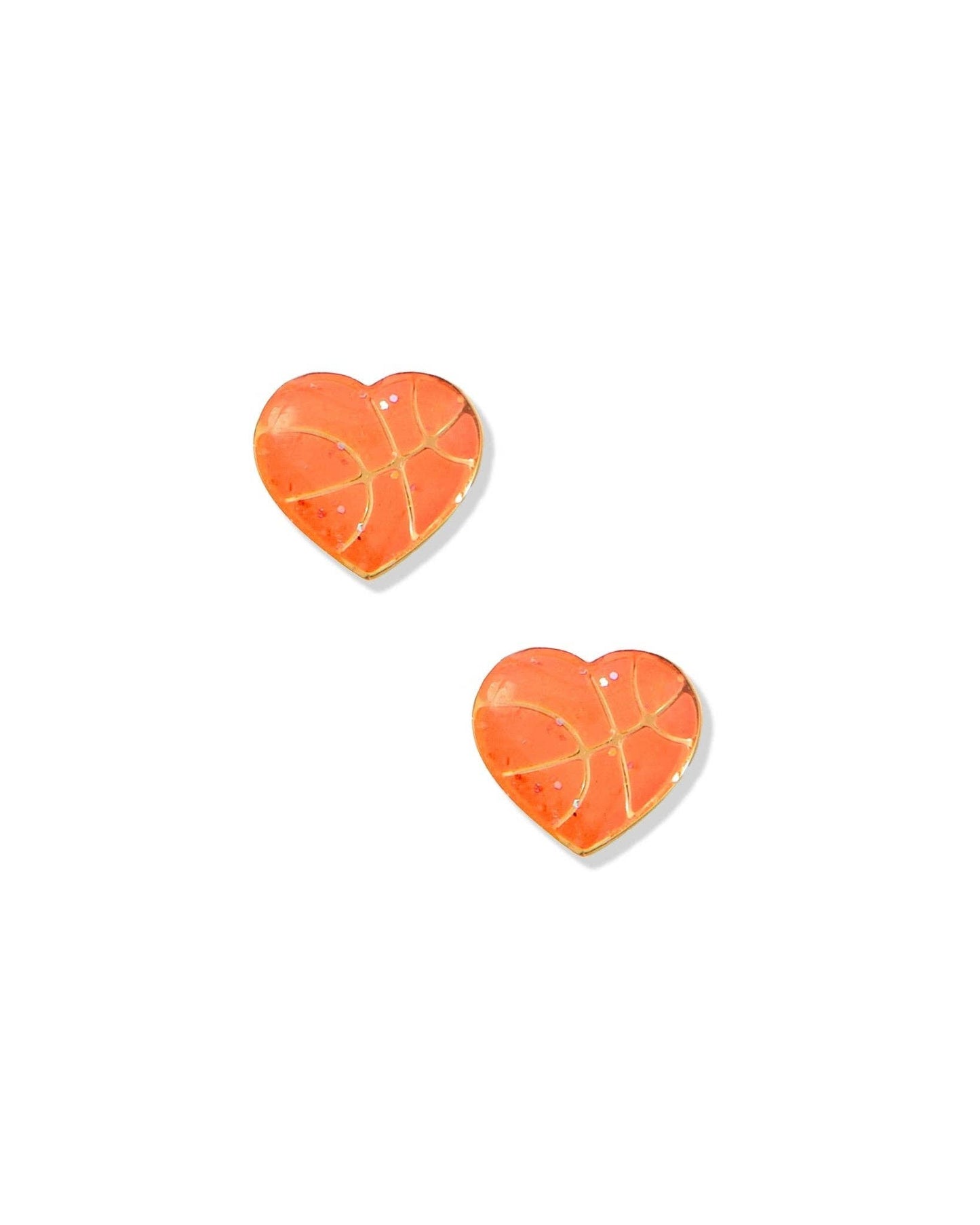 Basketball- Screwback Stud Earrings