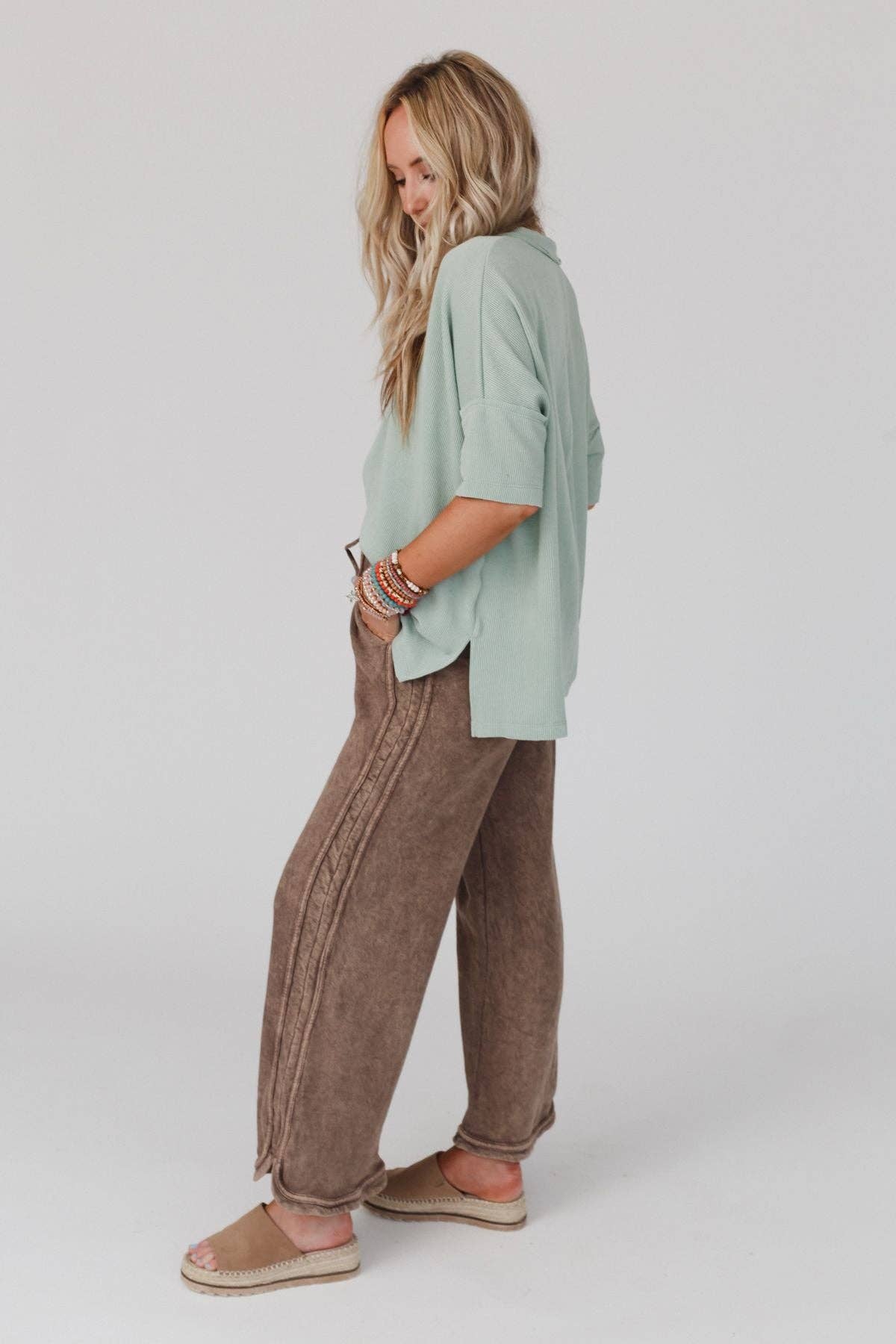 So Comfy Wide Leg Full Pant - Mocha (S-XL)