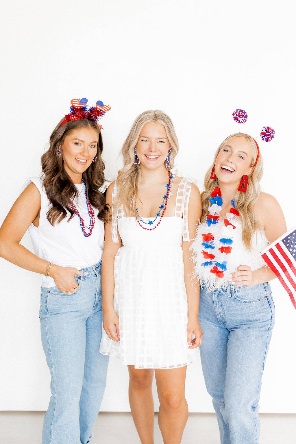 Red, White, and Blue Confetti- Kennedy Earrings