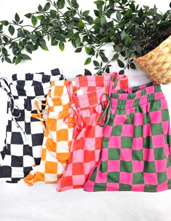 Checkered Shorts- Pink and Red (S-3XL)