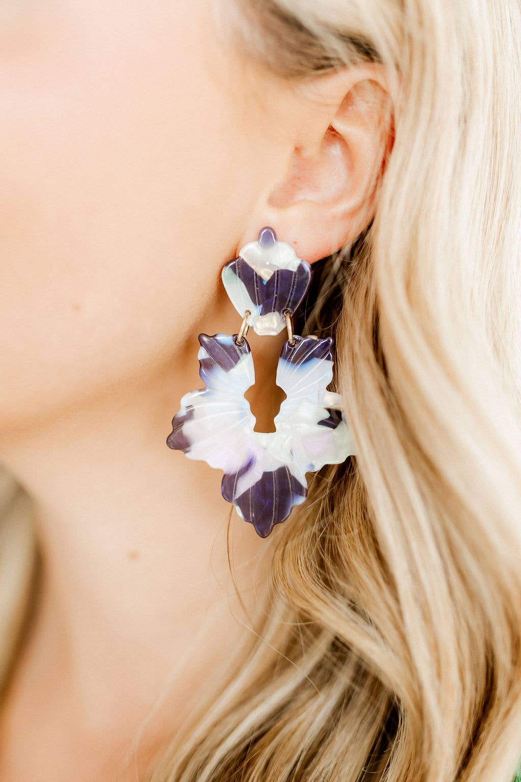 Midnight Rain- Michelle Statement Earrings