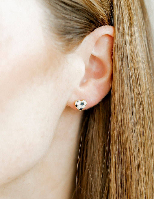 Soccer- Screwback Stud Earrings