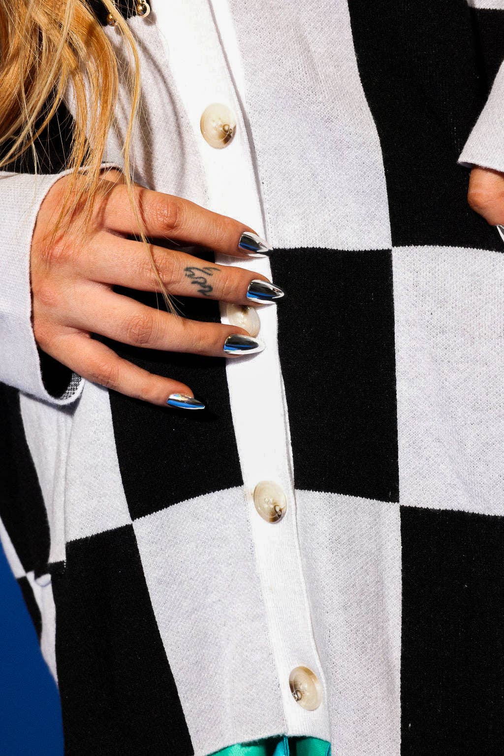 Checkmate Black and White Checkered Oversized Cardigan: (S-3X)