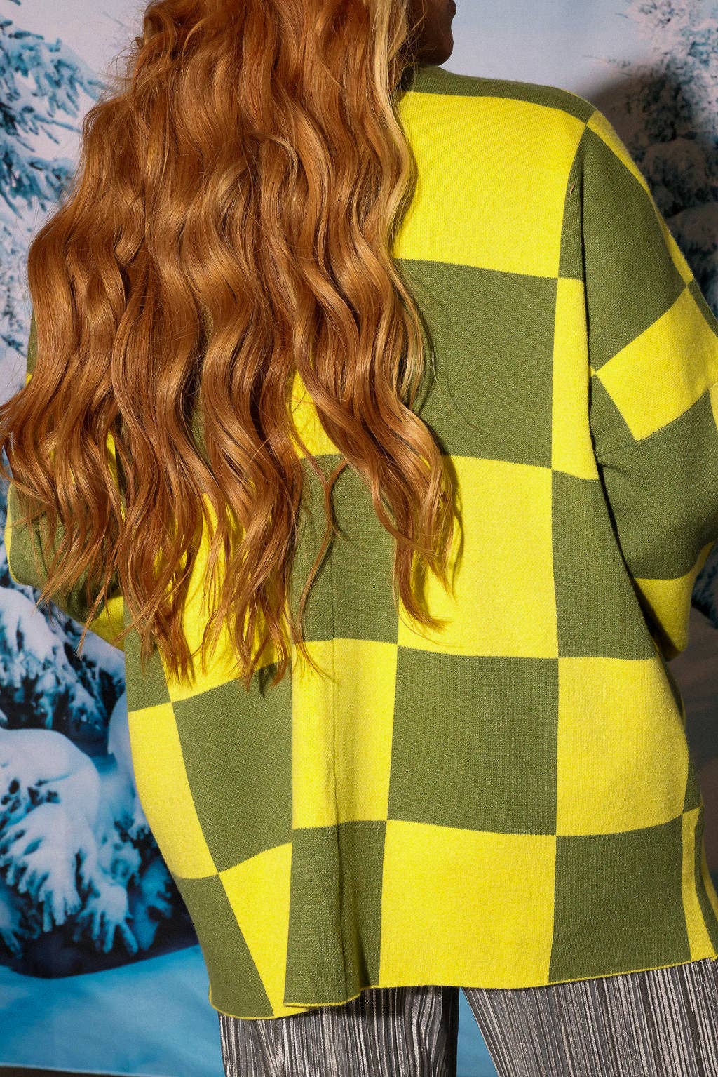 Checkmate Green Oversized Cardigan (S-3XL)