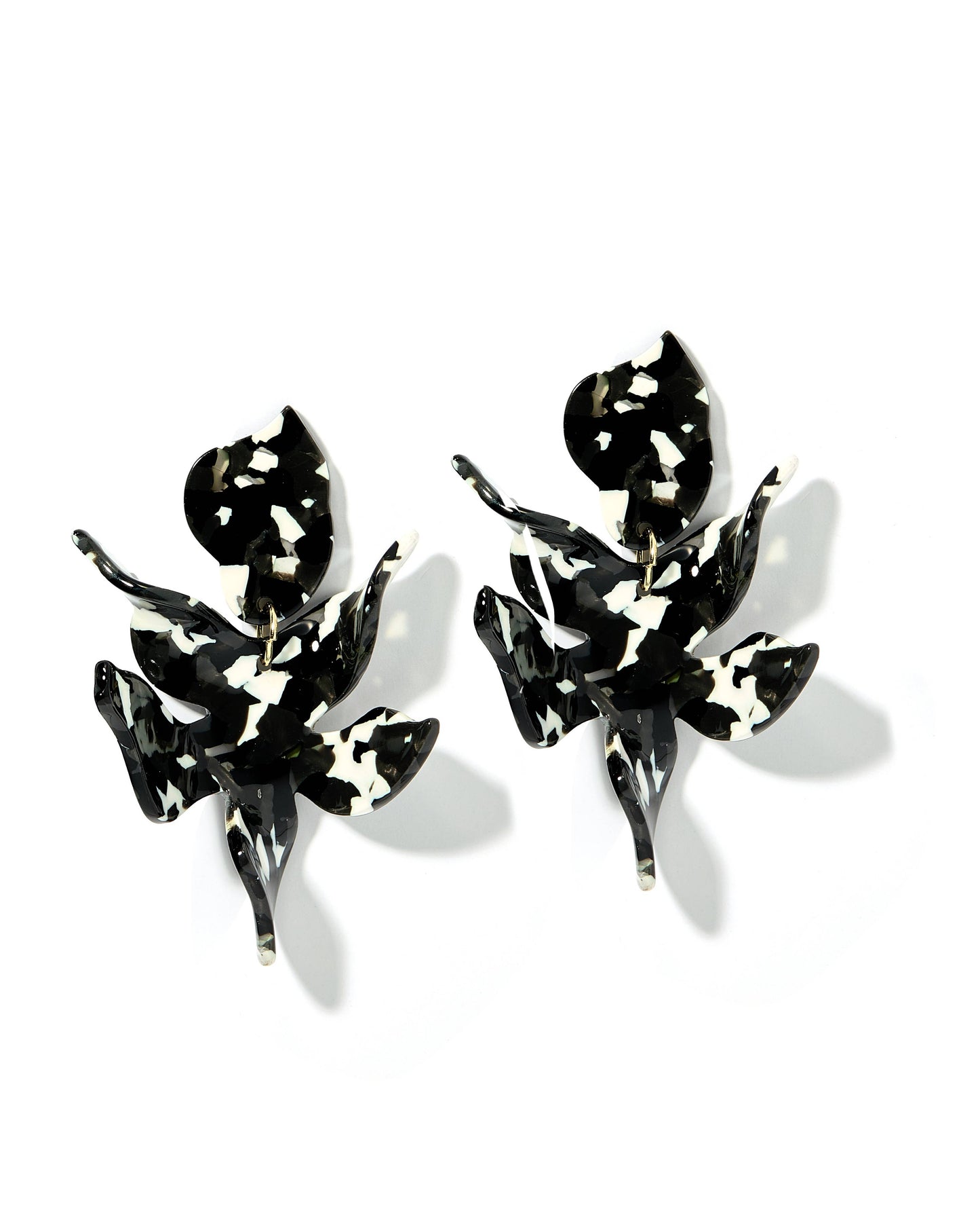 Black & White- Flora Statement Earrings