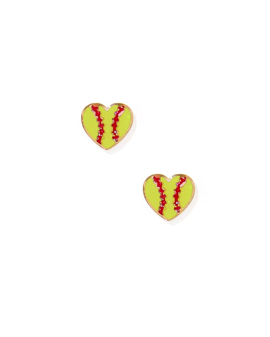 Softball- Screwback Stud Earrings