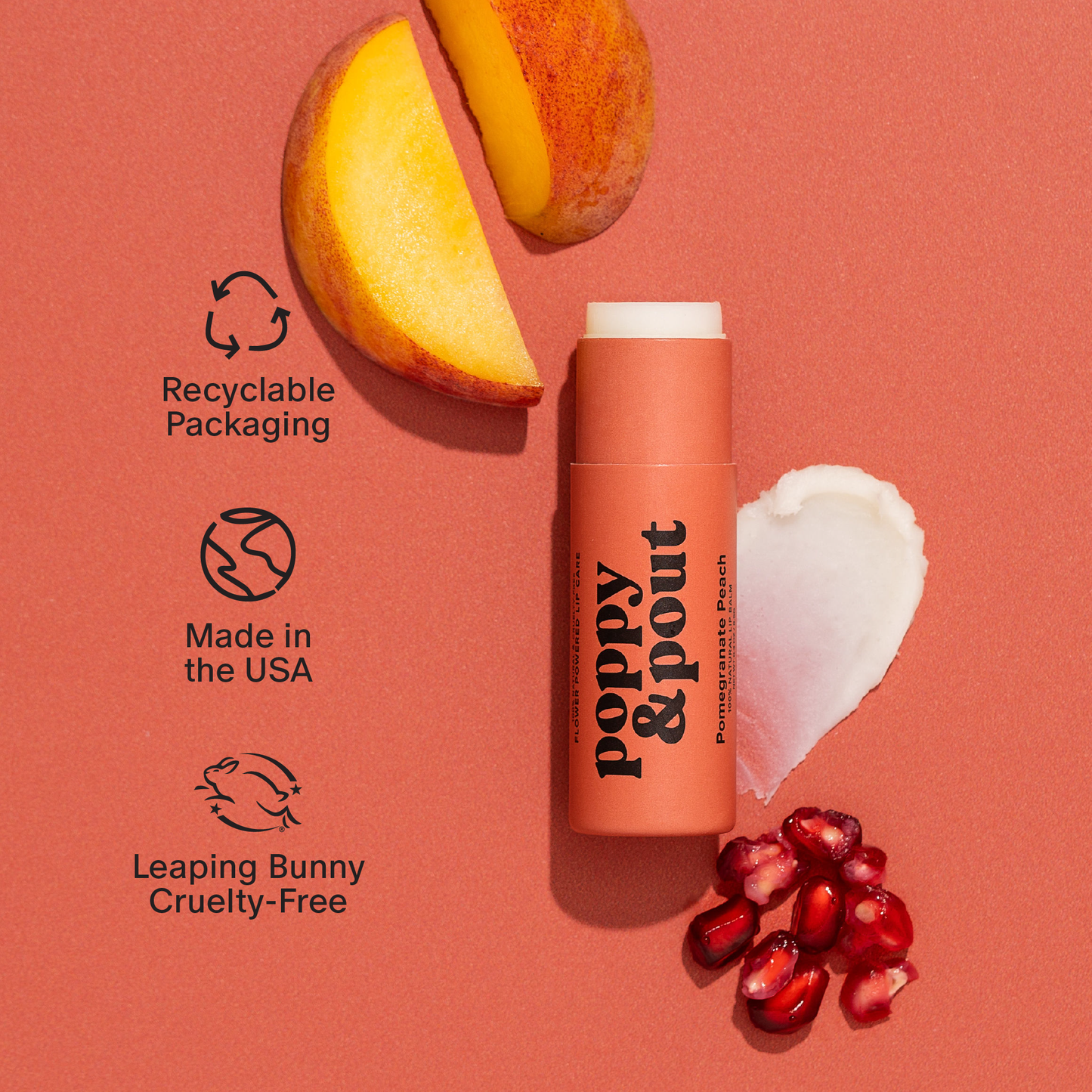 Poppy & Pout- Pomegranate Peach