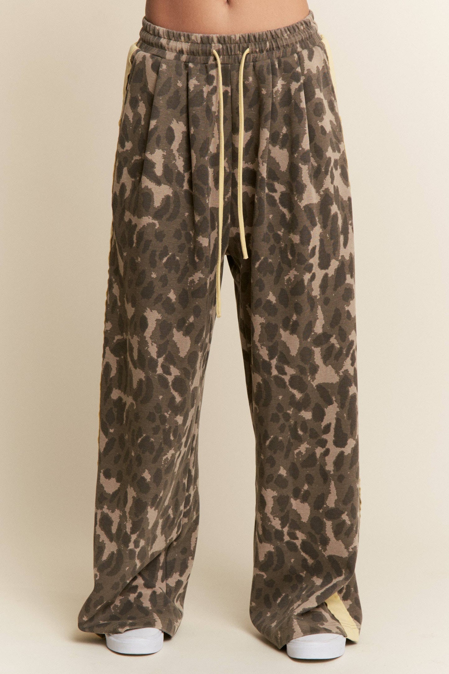 Leopard and Olive Wide Leg Pants (S-3XL)