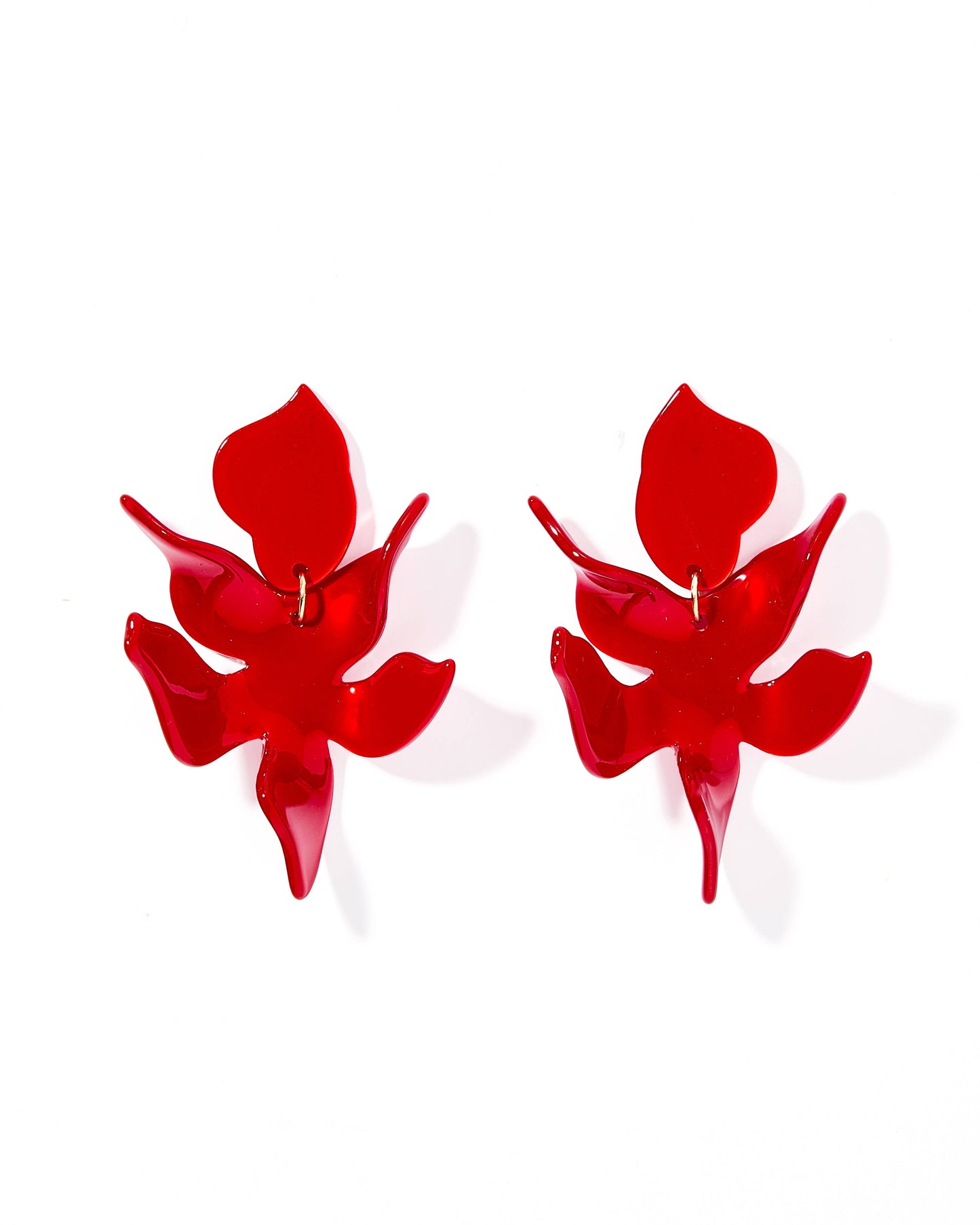 Crimson- Flora Statement Earrings