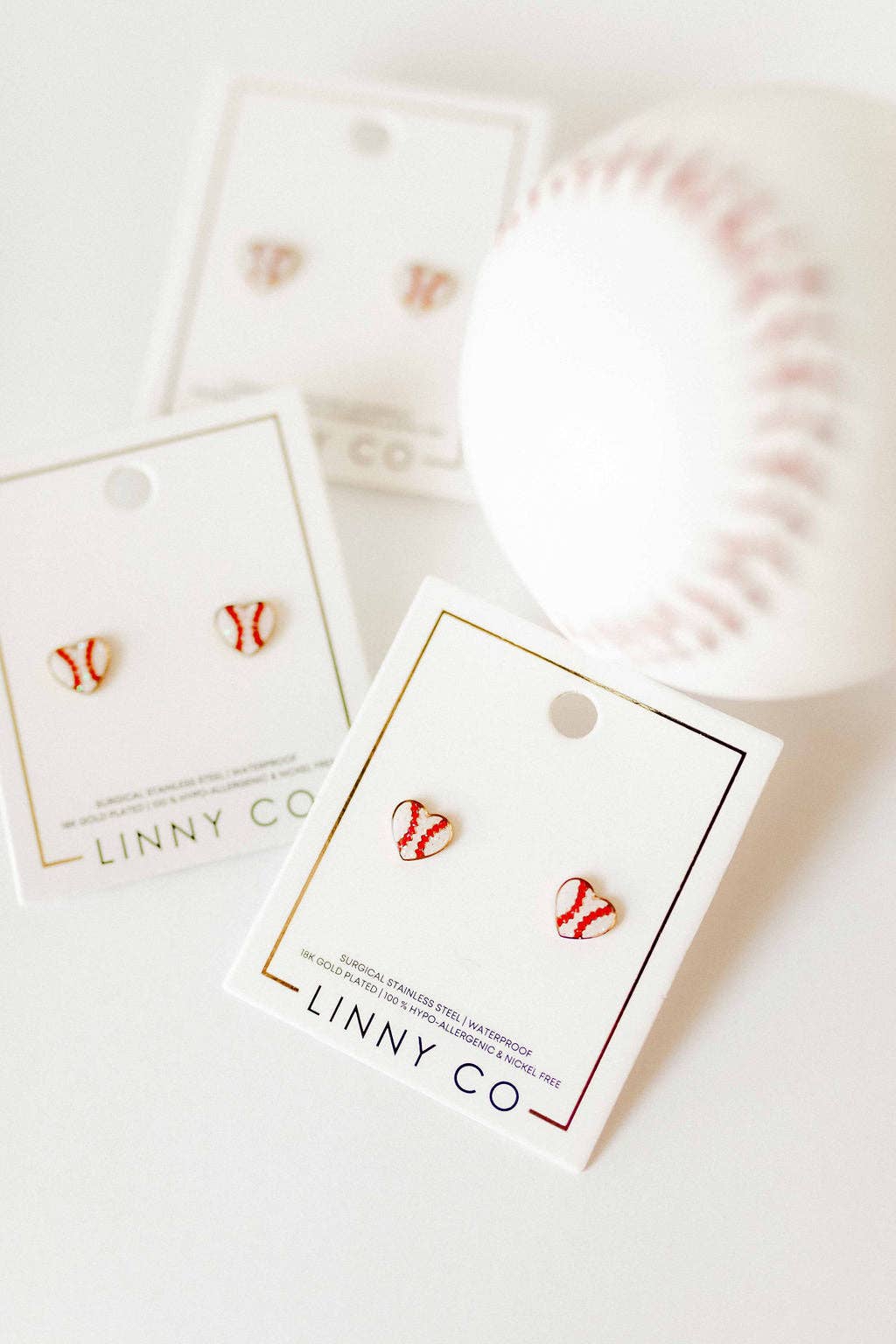 Baseball- Screwback Stud Earrings
