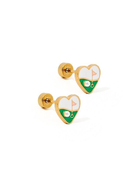 Golf Par-Tee - Screwback Stud Earrings