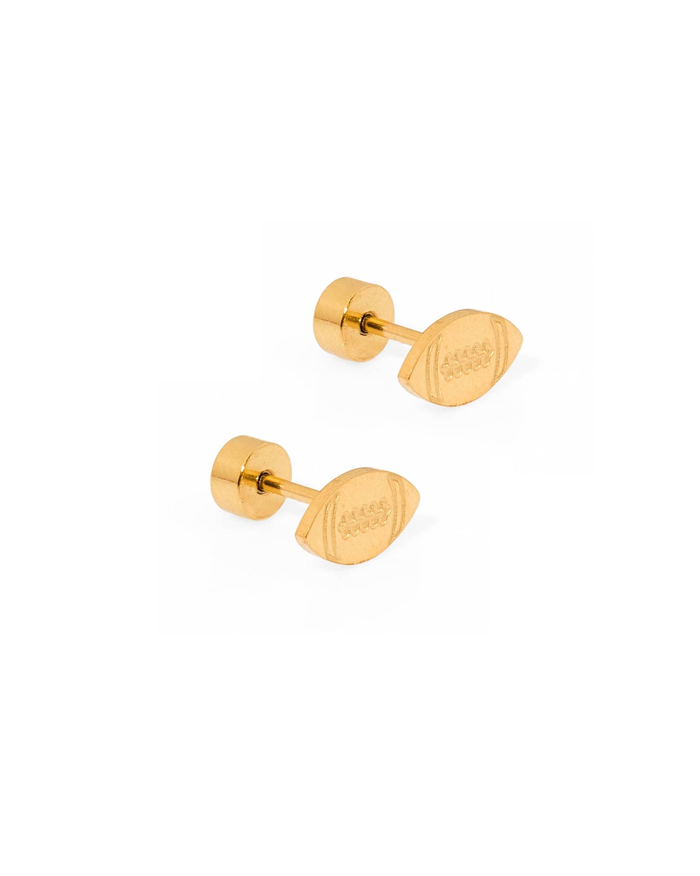 Football- Screwback Stud Earrings