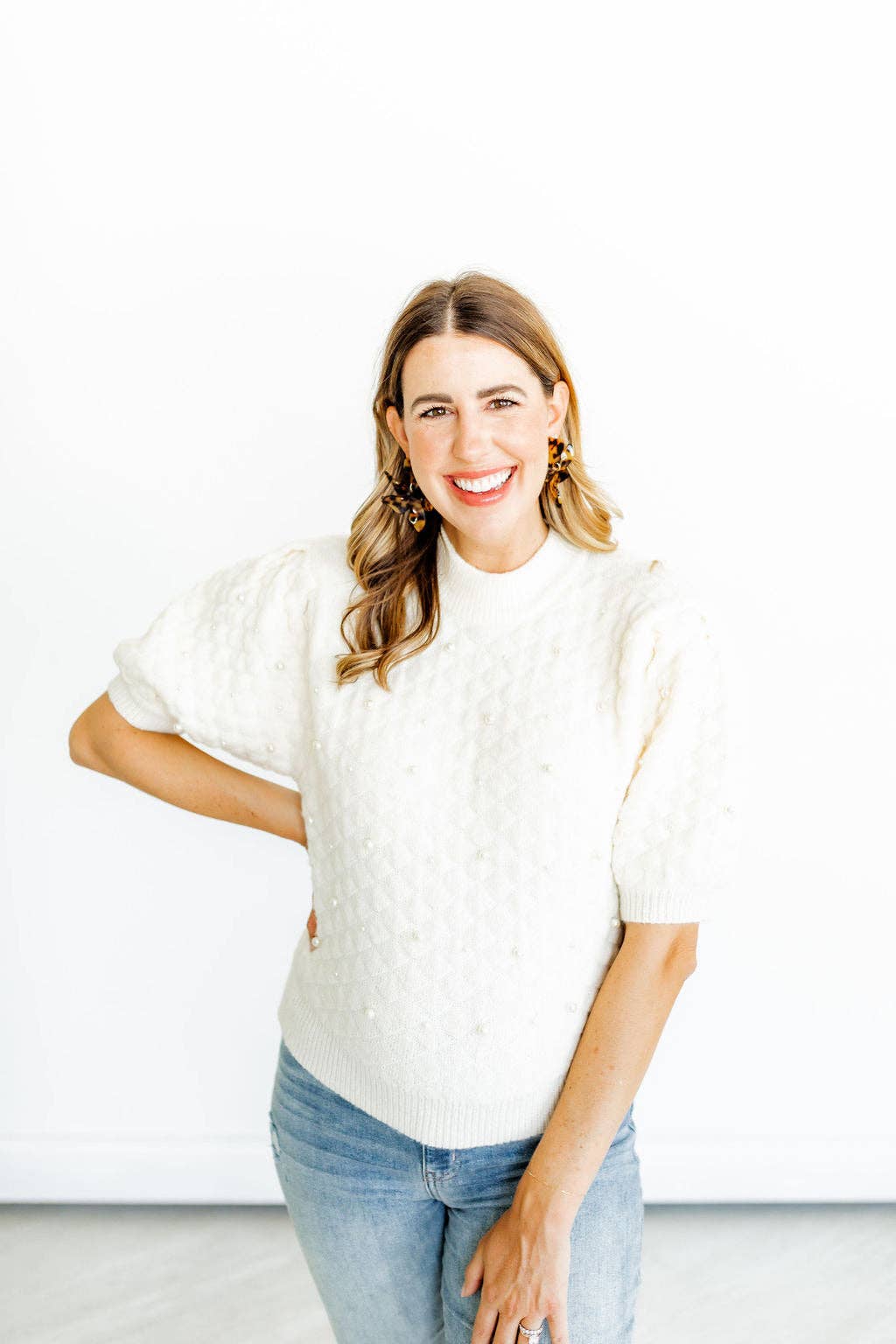 Brown Tortoise- Flora Statement Earrings