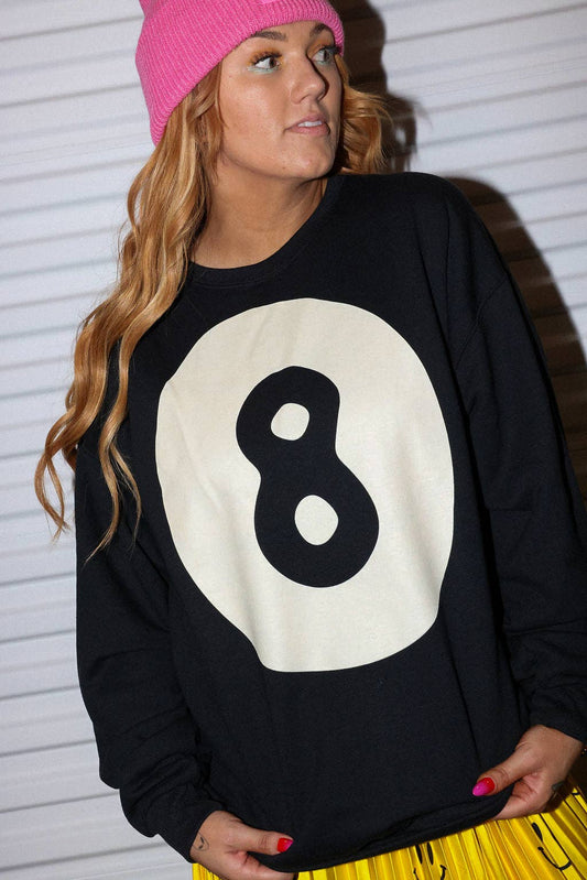 8 Ball Black Crew Neck (S-3XL)