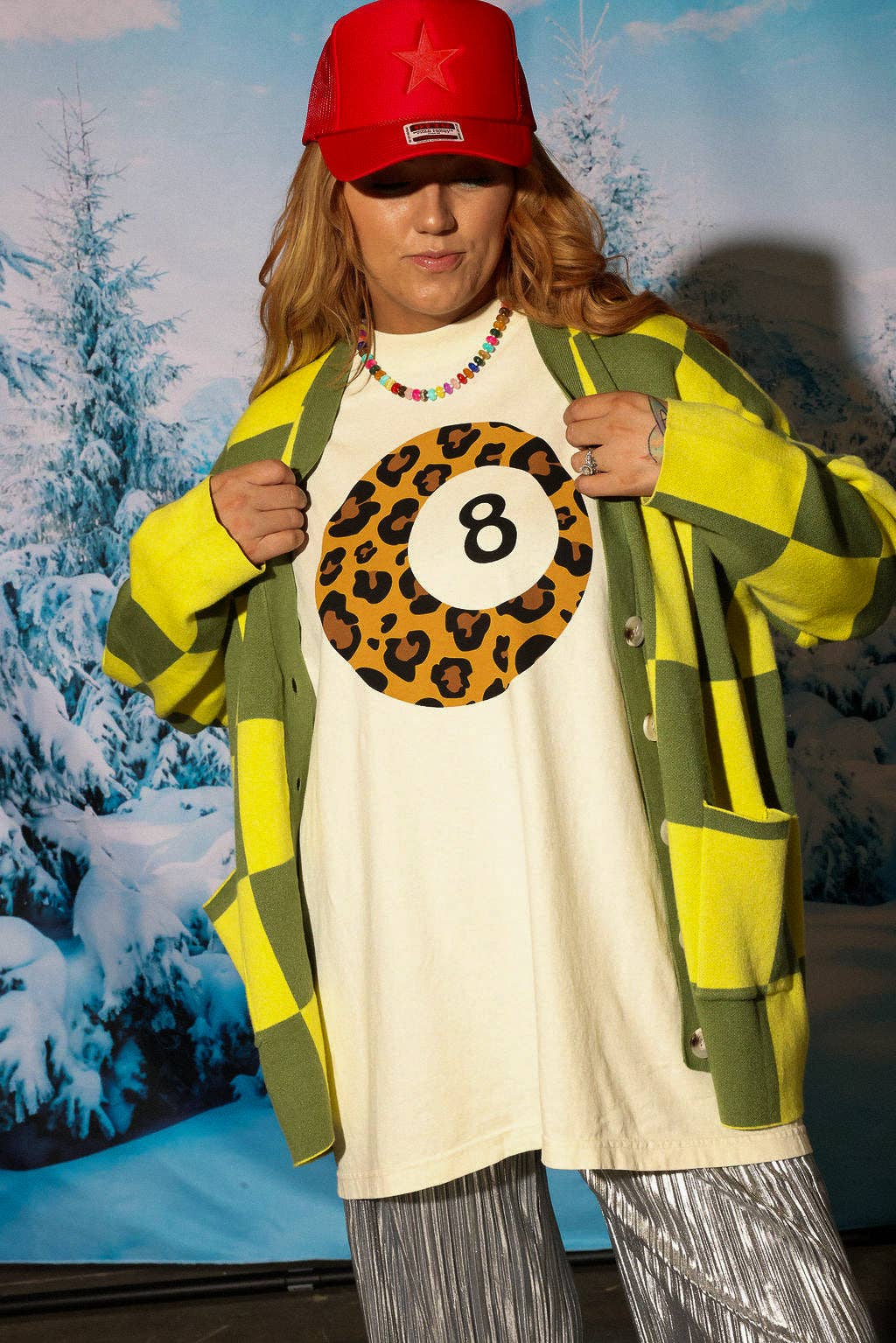 Checkmate Green Oversized Cardigan (S-3XL)