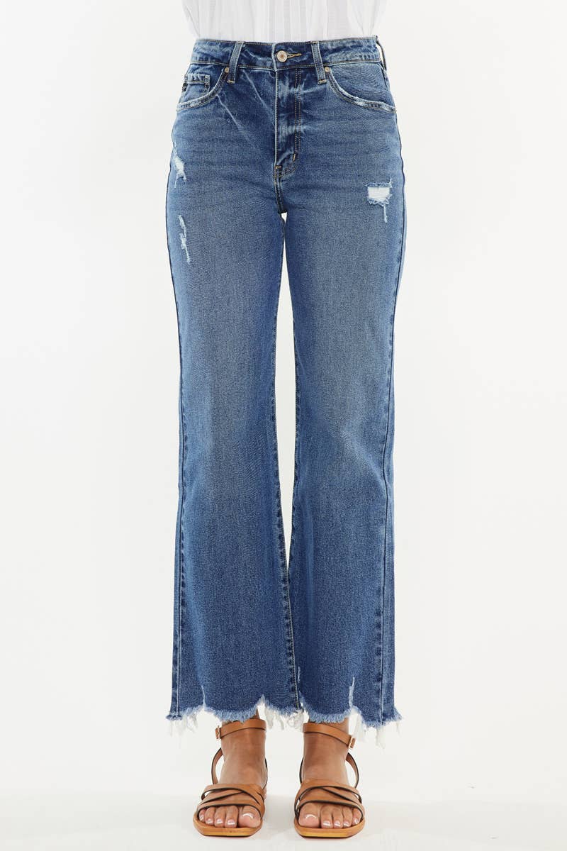 High Rise Slim Wide Leg- Kan Can