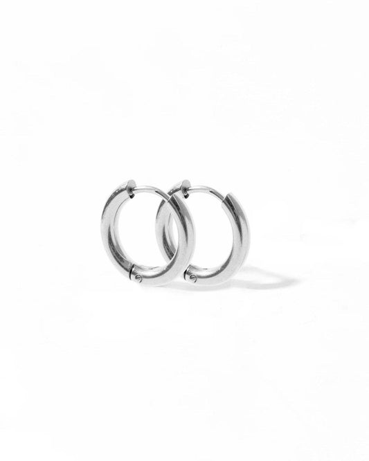 Silver Scarlett Hoop- Huggie Earrings (10mm)