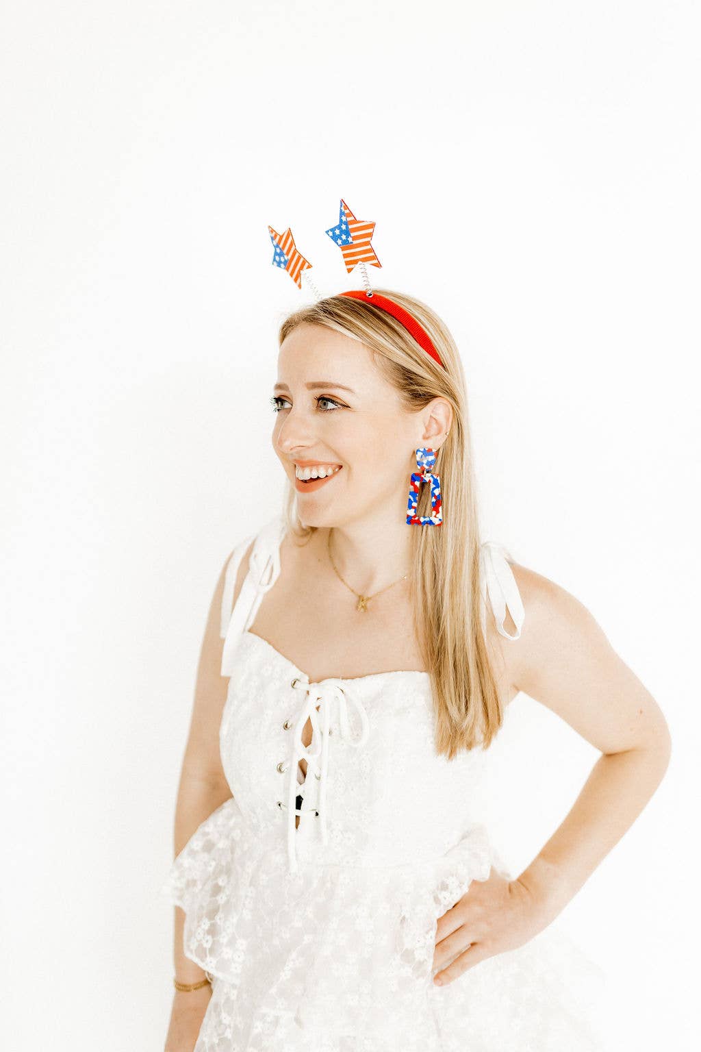 Red, White, and Blue Confetti- Kennedy Earrings