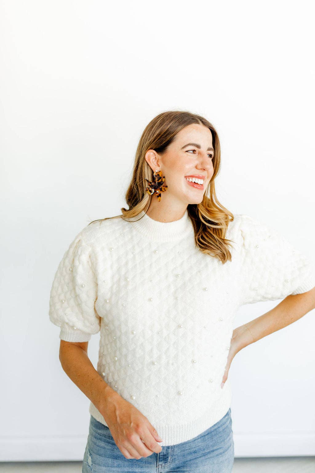 Brown Tortoise- Flora Statement Earrings
