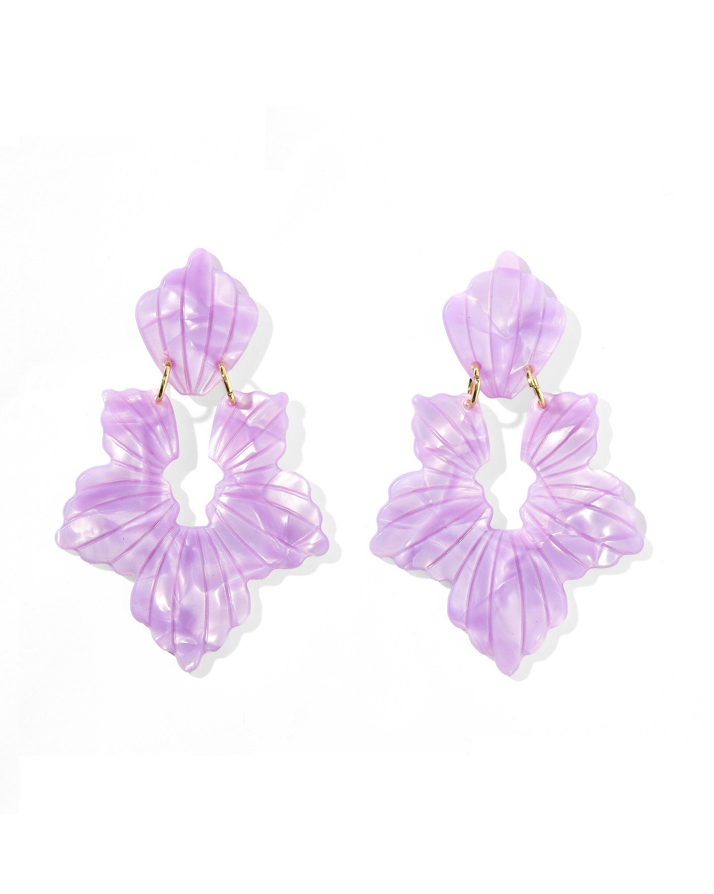 Pearlized Purple- Michelle Statement Earrings