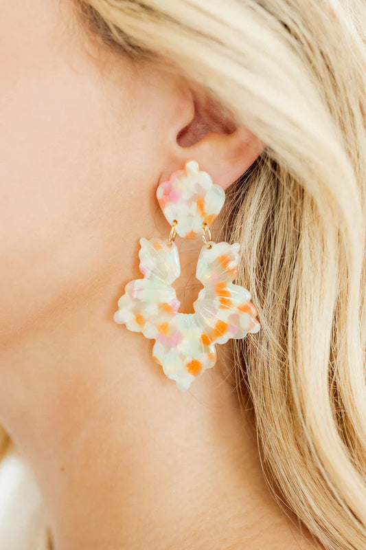 Orange Sprinkles- Michelle Statement Earrings