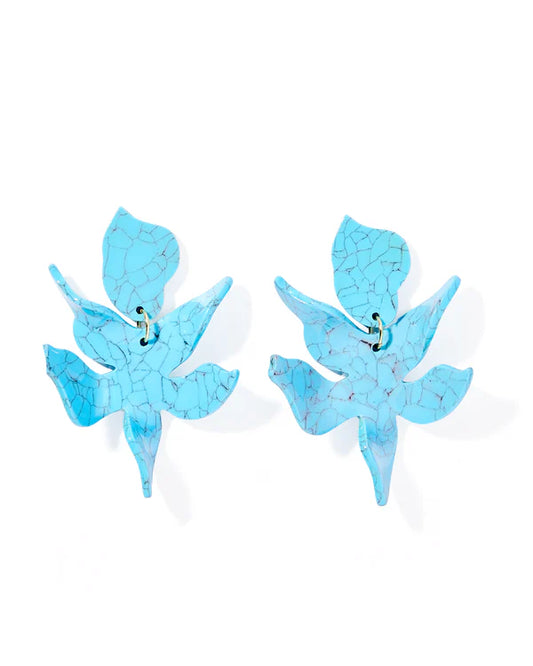 Turquoise- Flora Statement Earrings