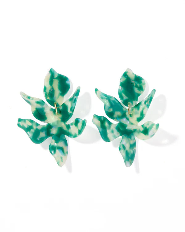 Alpine Green- Flora Statement Earrings