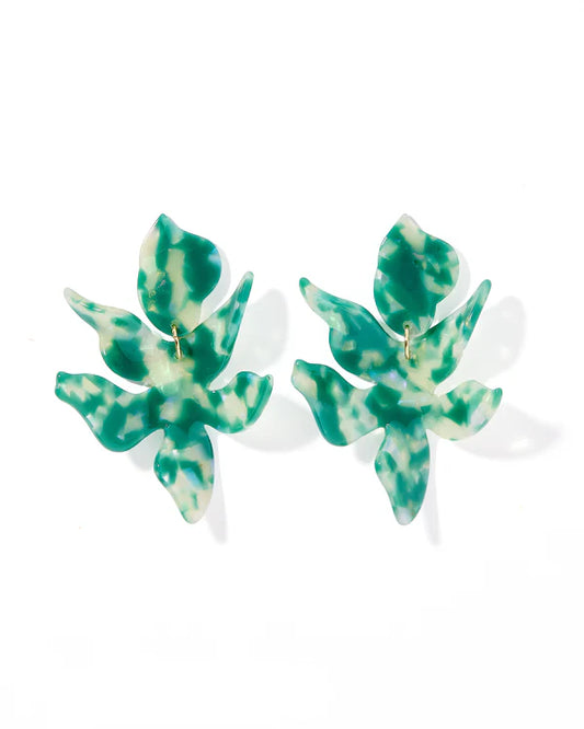 Alpine Green- Flora Statement Earrings