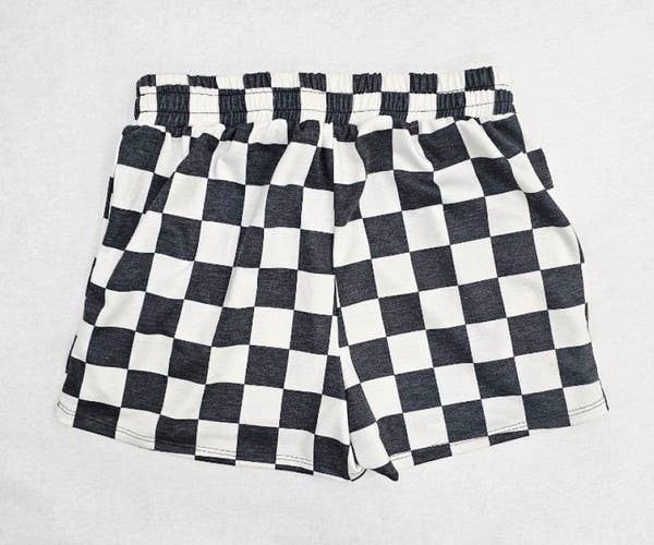 Checkered Shorts- Navy and Red (1XL-3XL)