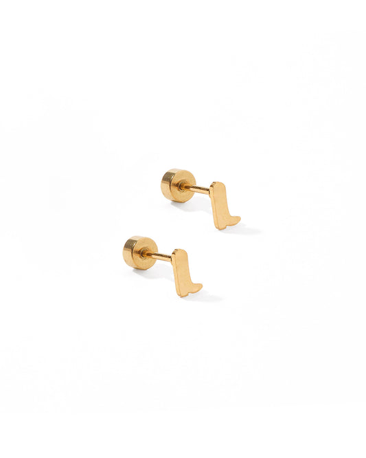Petite Cowgirl Boot- Screwback Stud Earrings