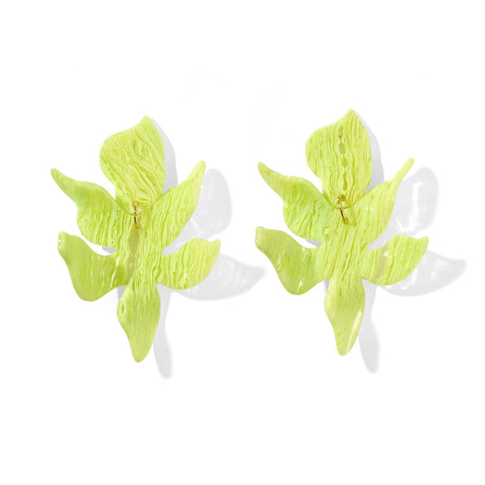 Lime Zest- Flora Statement Earrings