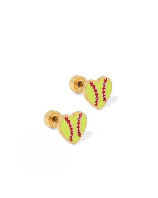 Softball- Screwback Stud Earrings
