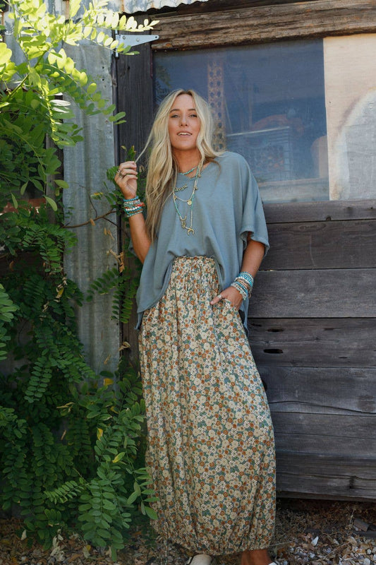 Solstice Song Cinched Skirt )S-XL)