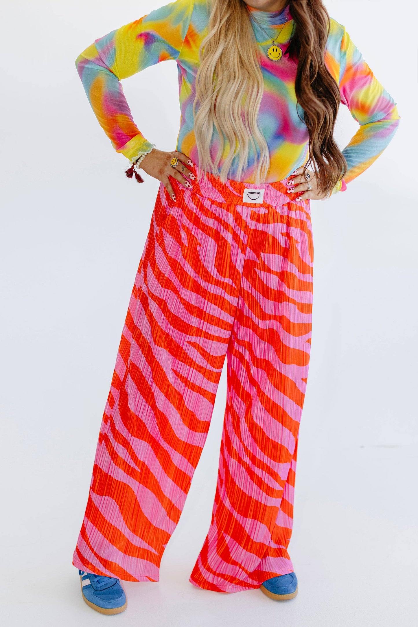Zebra Plissé Pants (S-3X)