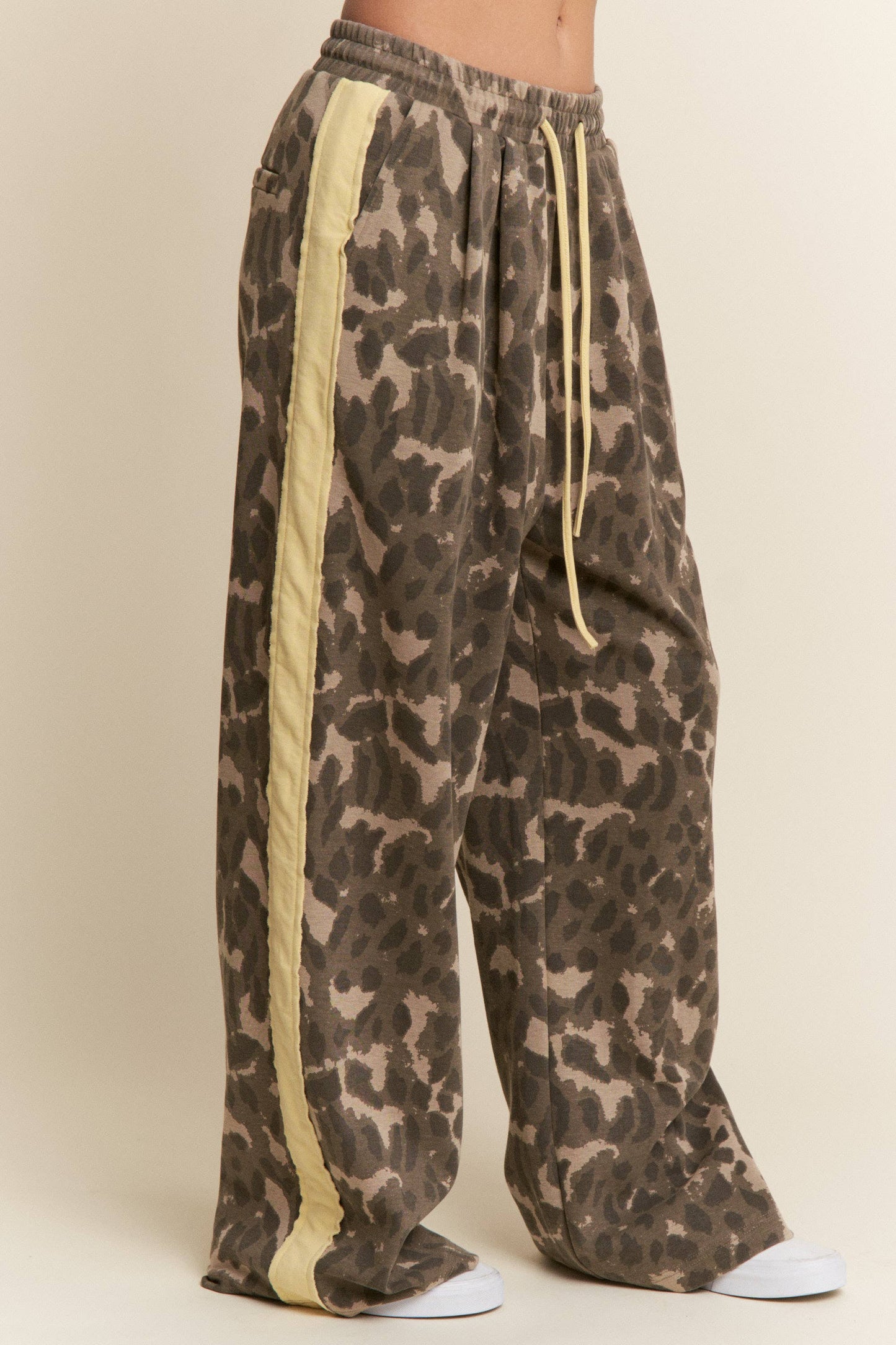 Leopard and Olive Wide Leg Pants (S-3XL)